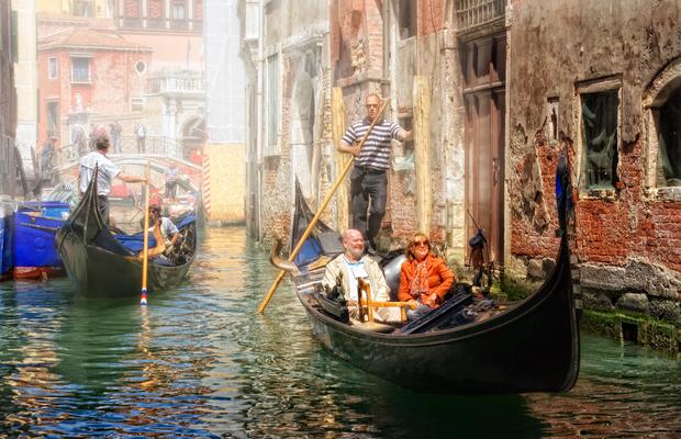 Gondola ride through the Venice Canals