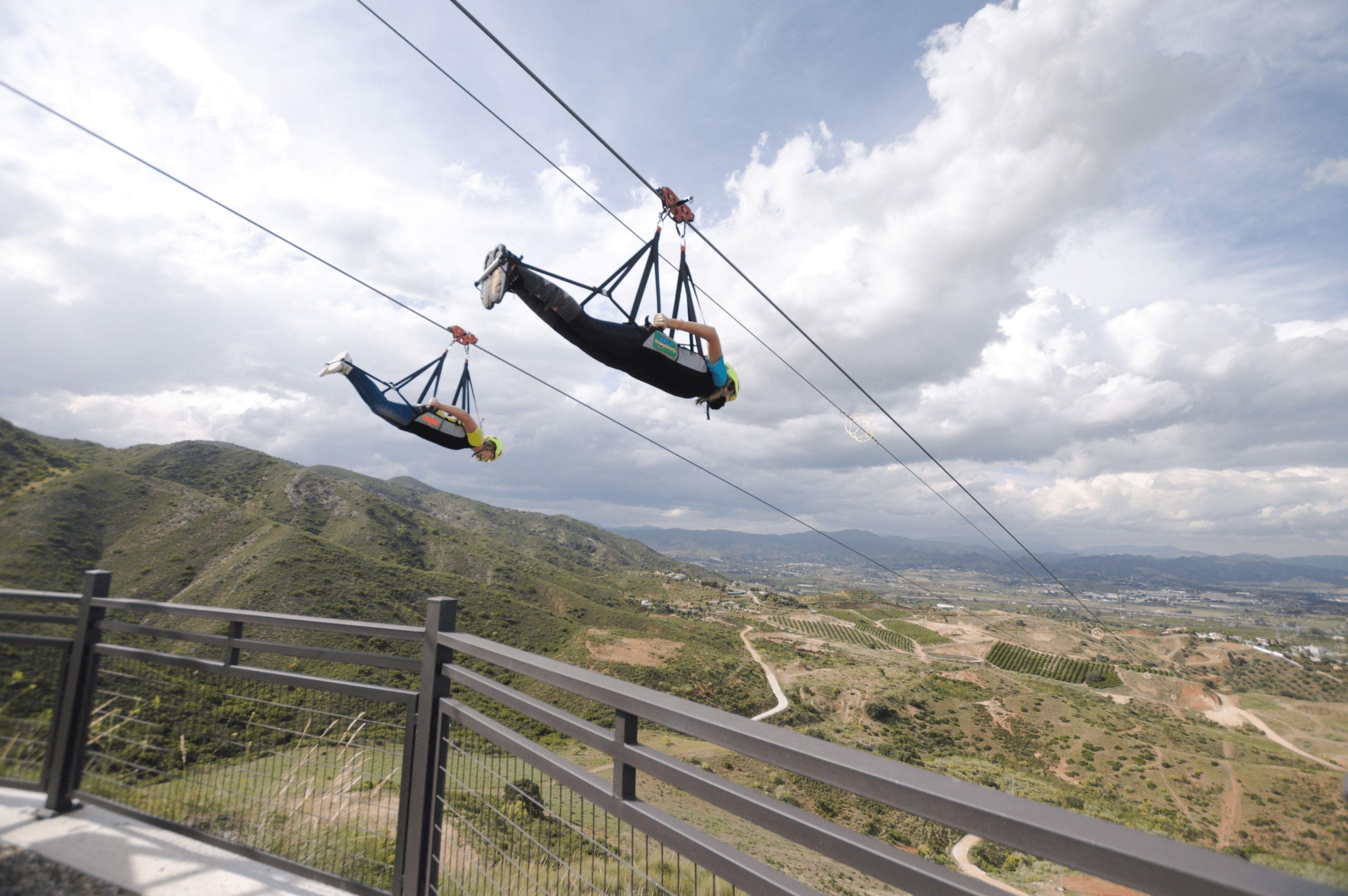 The largest Double Zip Line in Andalusia
